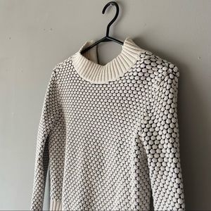 Vintage Navy & White Nubby Sweater